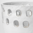 Mercana Larissa White Ceramic Hollow Pattern Vases-Set of 2 Clearance