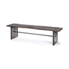 Mercana Ledger Brown Live-Edge Wooden Dining Bench