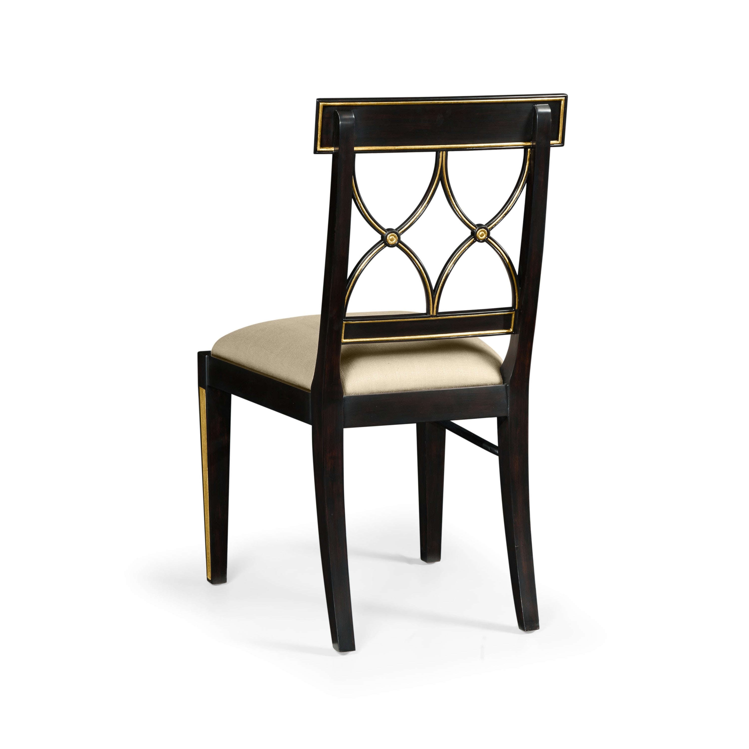Jonathan Charles Regency Black Curved Back Side Chair