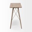 Mercana Kirby Brown Wooden Cross Braced Console Table Clearance