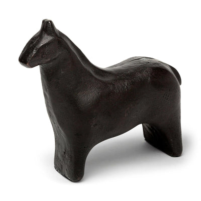 Mercana Sphynx Black Cast Aluminum Horse Shaped Object