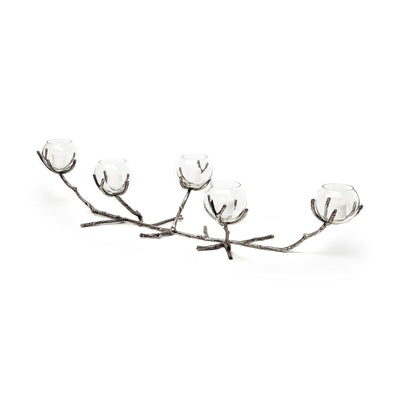 Mercana Vine Distressed Metal Creeper Five Candle Table Candle Holder