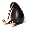 Mercana Dodo Kiwi Black Cast Aluminum Mauritian Bird Sculpture