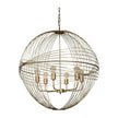 Mercana Chiron Gold Metal Globe Six Bulb Chandelier Clearance