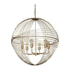 Mercana Chiron Gold Metal Globe Six Bulb Chandelier Clearance