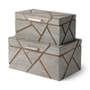 Mercana Niobe Gray Wooden Nesting Boxes- Set of 2 Clearance