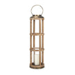 Mercana Andy Small Natural Wood Cylindrical Lantern Clearance