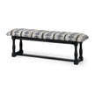 Mercana Denison Black Cushion Top W Black Wood Base Accent Bench Clearance