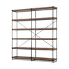 Mercana Trey Medium Brown Wood and Iron Five Tray Shelf Shelving Unit