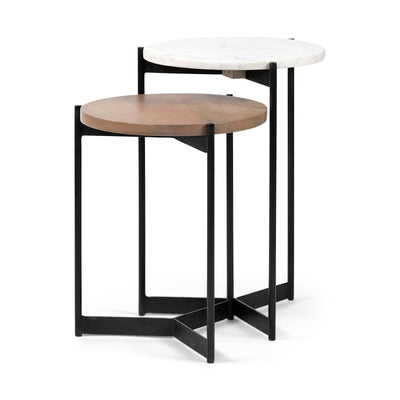 Mercana Larkin Marble & Nesting End/Side Tables