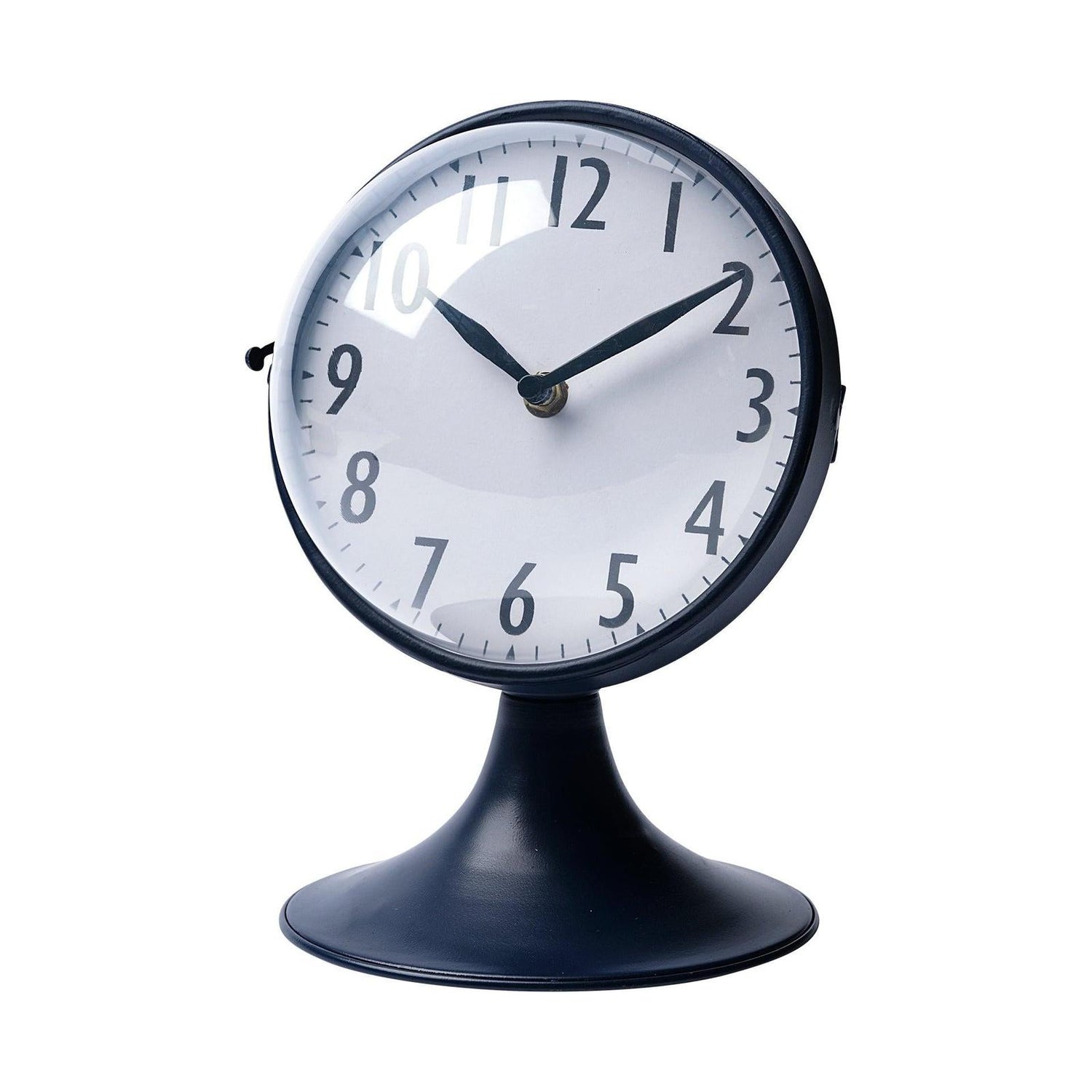Mercana Weymouth Blue Metal Glass Dome Table Clock Clearance