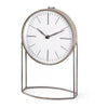 Mercana Aurus Matte Gray Metal Table Clock