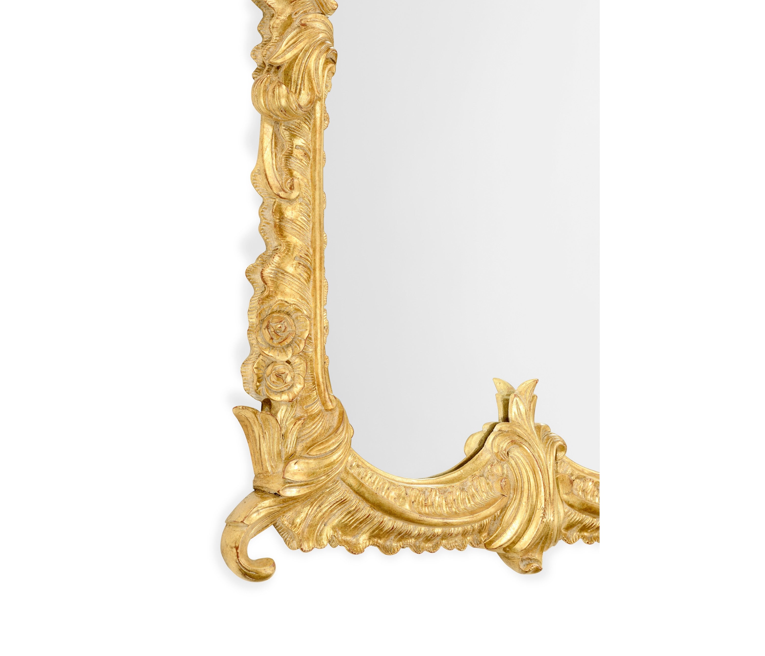 Jonathan Charles Tall Gilded Mirror with Scallop Shell ( 494373-GIL )