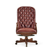 Jonathan Charles Chesterfield Style High Back Desk Chair ( 494396-MAH-L016 )