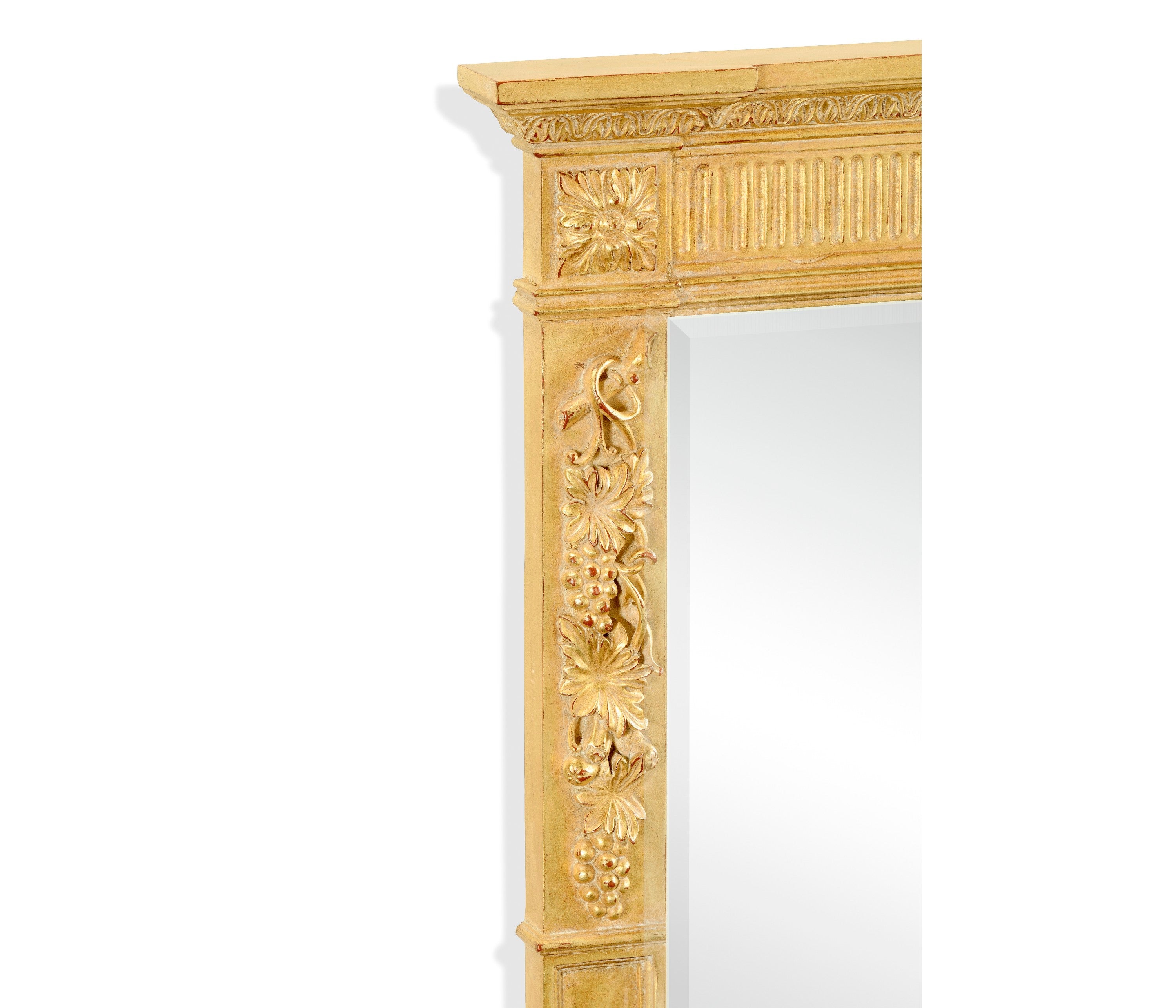 Jonathan Charles Empire Style Gilded Overmantle Mirror ( 494448-GIL )