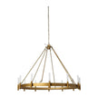 Mercana Decamp Metal Chassis Glass Tube Twelve Light Chandelier