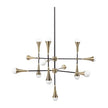 Mercana Decarlo Black/Gold Metal Multi-Arm Thirteen Light Chandelier Clearance