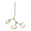 Mercana Desousa Metal Multi-Arm Three Light Chandelier Clearance