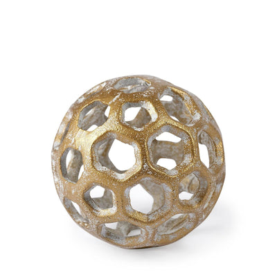 Mercana Moyer Gold Metal Hollow Decorative Orb