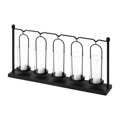 Mercana Erlen Black Metal Hanging Votive Five Candle Table Candle Holder Clearance