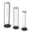 Mercana Beeker Black Metal Test Tube Style Vases -Set of 3 Clearance