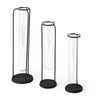 Mercana Beeker Black Metal Test Tube Style Vases -Set of 3 Clearance
