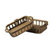 Mercana Louis Natural Wood Slated Nesting Trays- Set of 2 Clearance