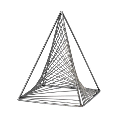 Mercana Risley Gray Metal Triangular Decorative Object Clearance