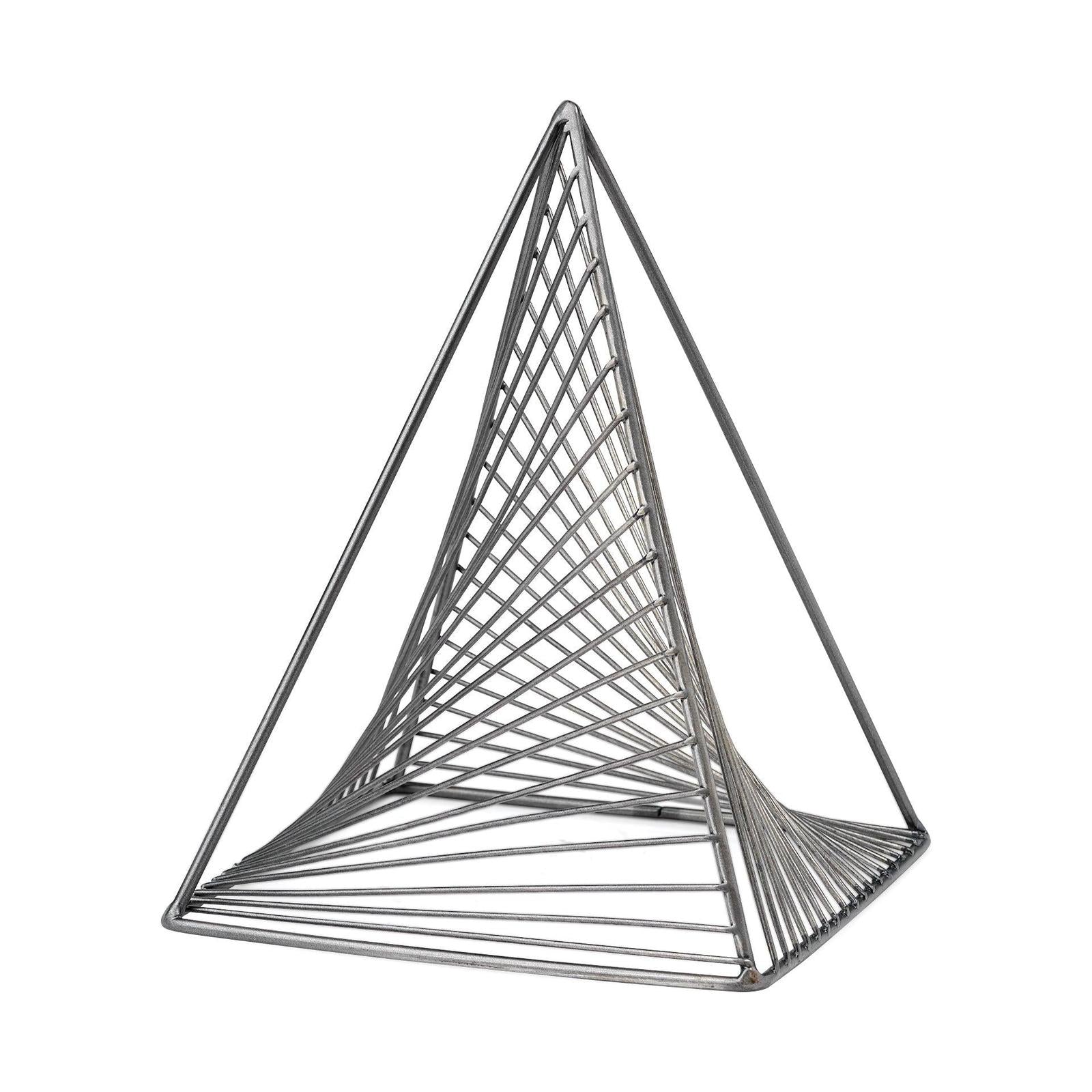 Mercana Risley Gray Metal Triangular Decorative Object Clearance
