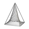 Mercana Risley Gray Metal Triangular Decorative Object Clearance
