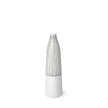 Mercana Kira Small White Pinstripe Ceramic Vase