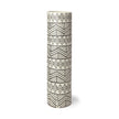 Mercana Uhura Cream Black Patterned Cylindrical Vase Clearance