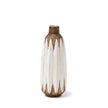 Mercana Sisko Rustic Brown White Ceramic Vase