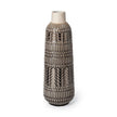 Mercana Riker Large Dark Gray Cream Ceramic Vase Clearance