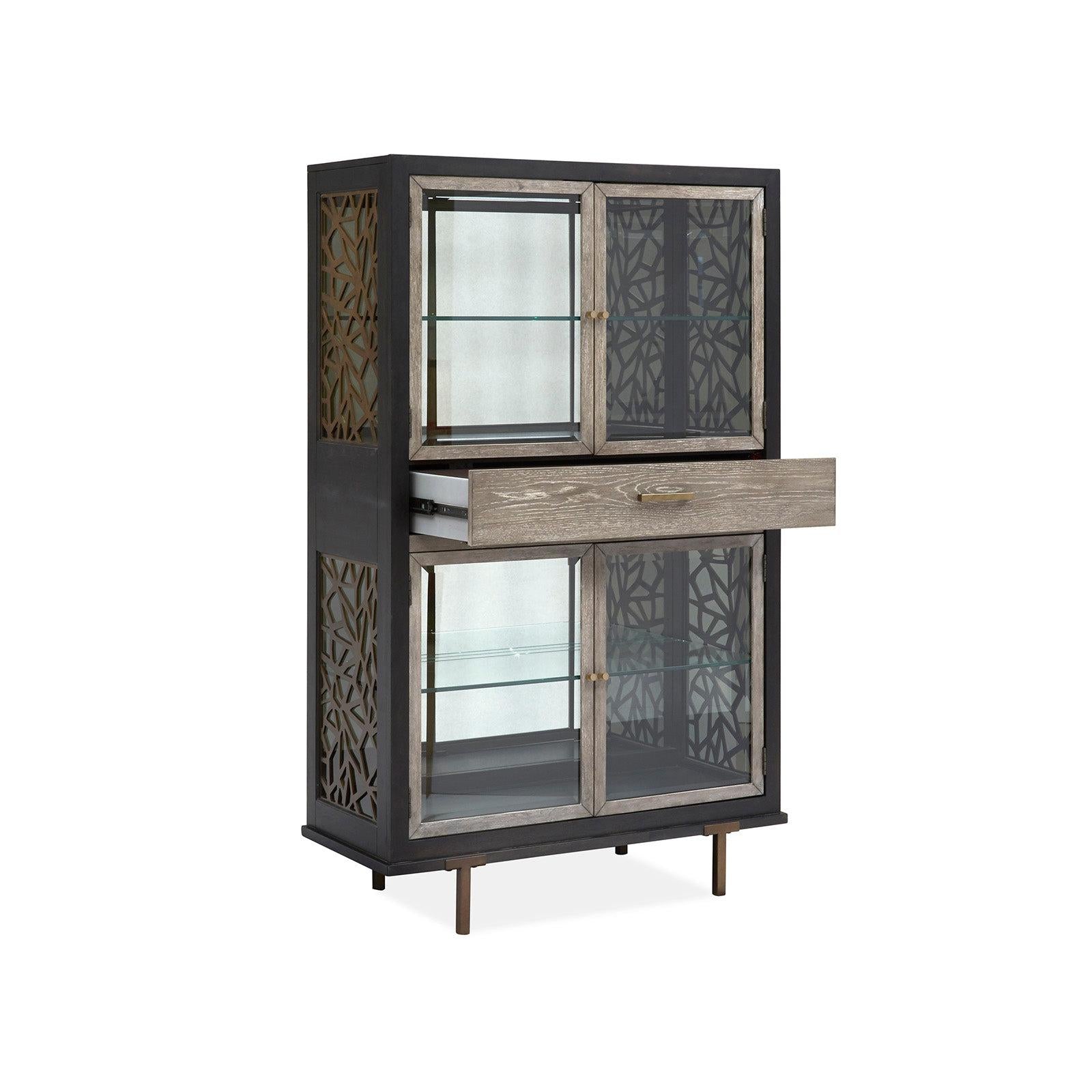 Magnussen Home Ryker Nocturn Black & Coventry Grey Display Cabinet