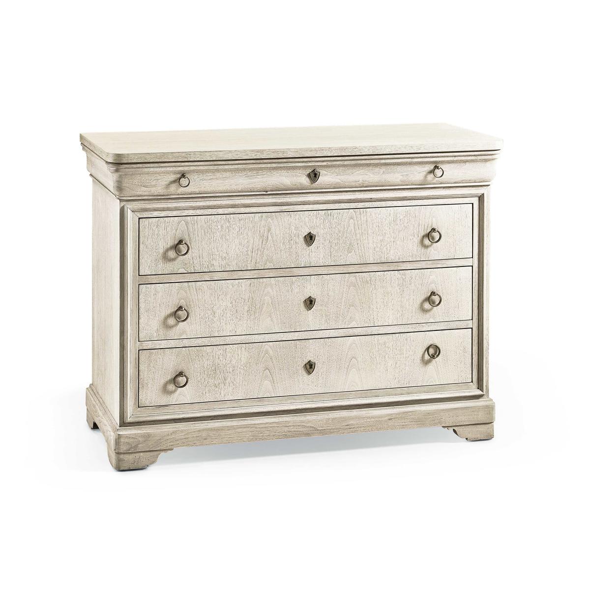 Jonathan Charles Entropy Louis Phillipe Bleached Walnut Drawer Chest