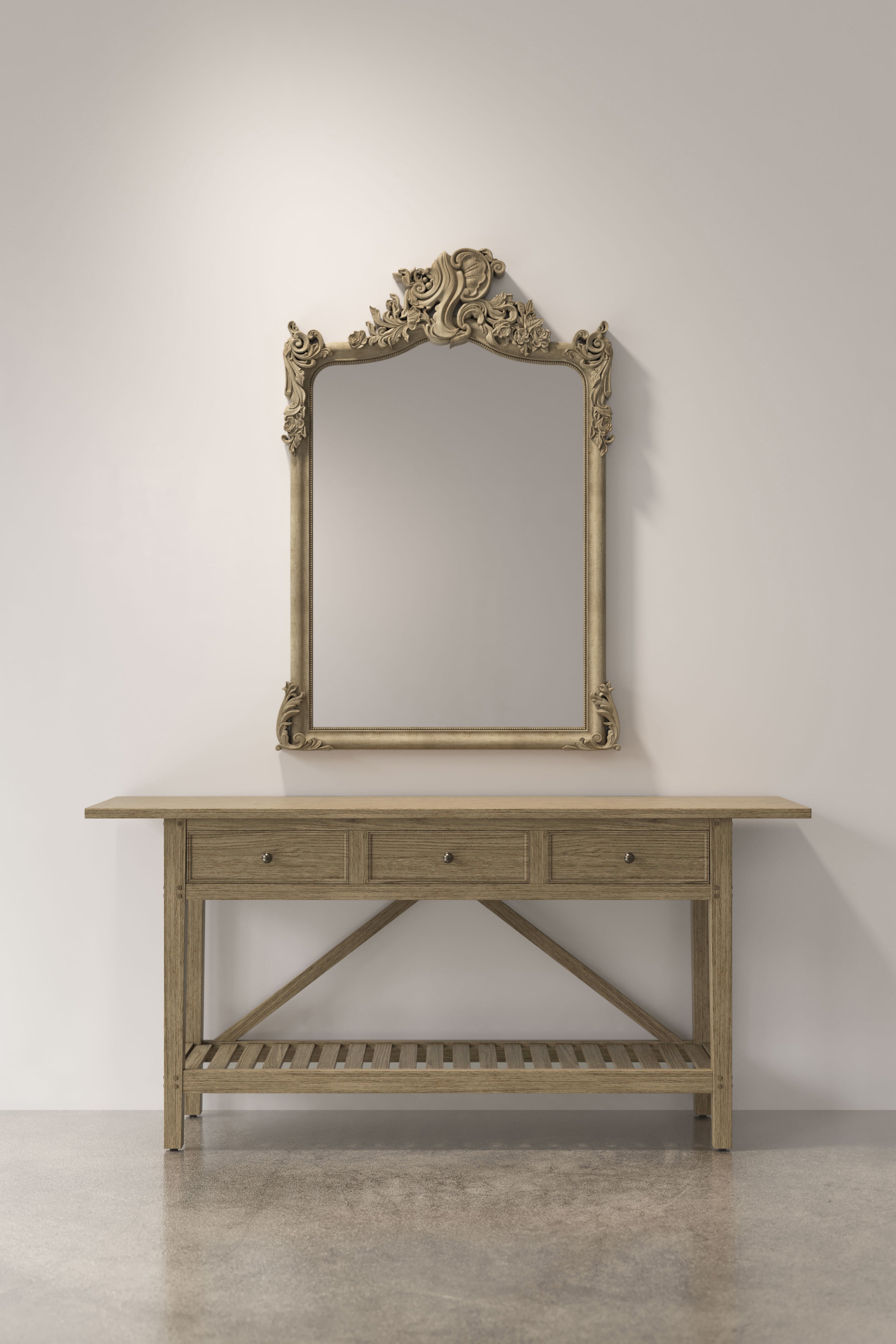 Jonathan Charles Eden Carved Wall Mirror