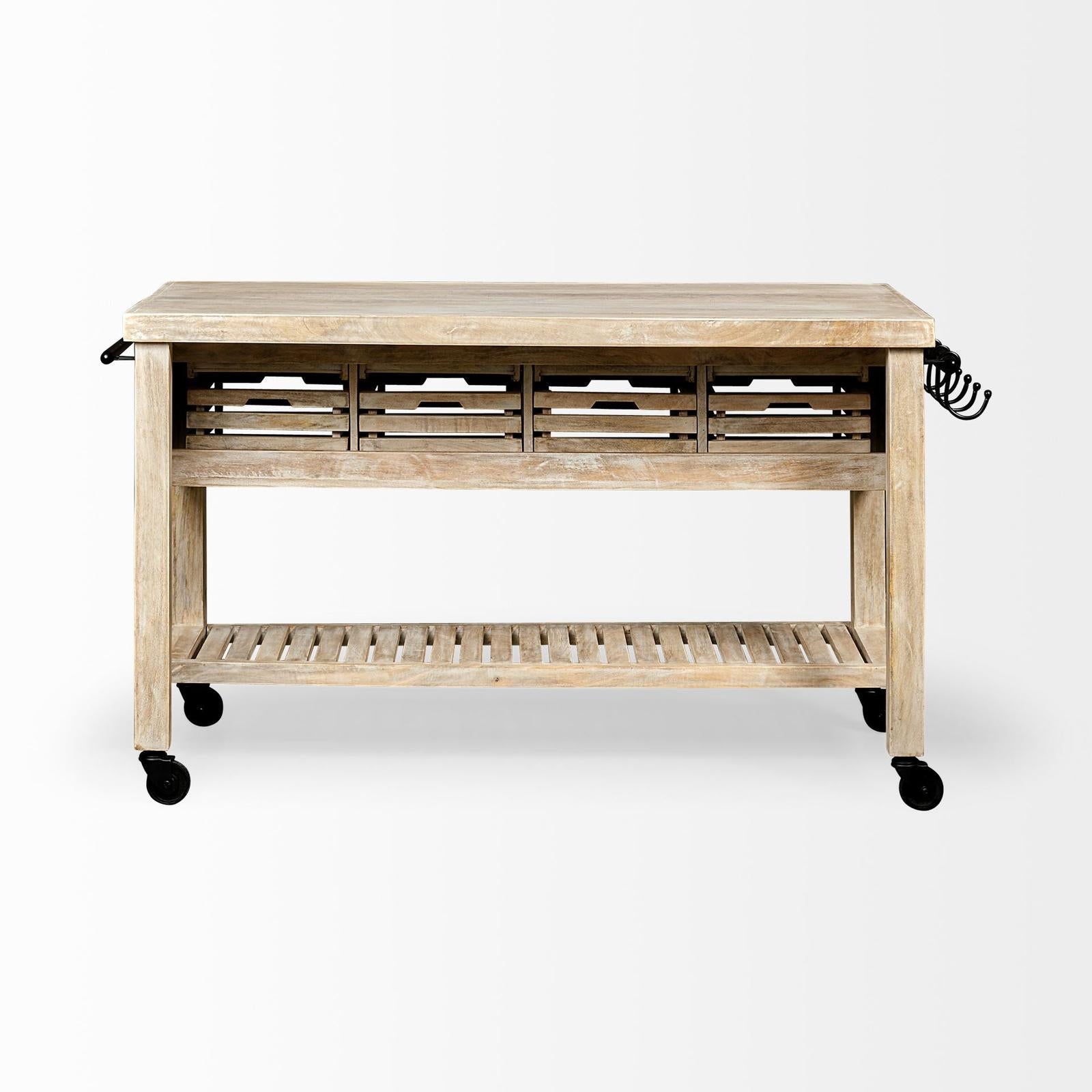 Mercana Columbia Rolling Kitchen Island Clearance