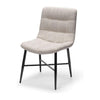 Mercana Barrow I Beige Fabric Wrap Black Metal Frame Dining Chair Clearance