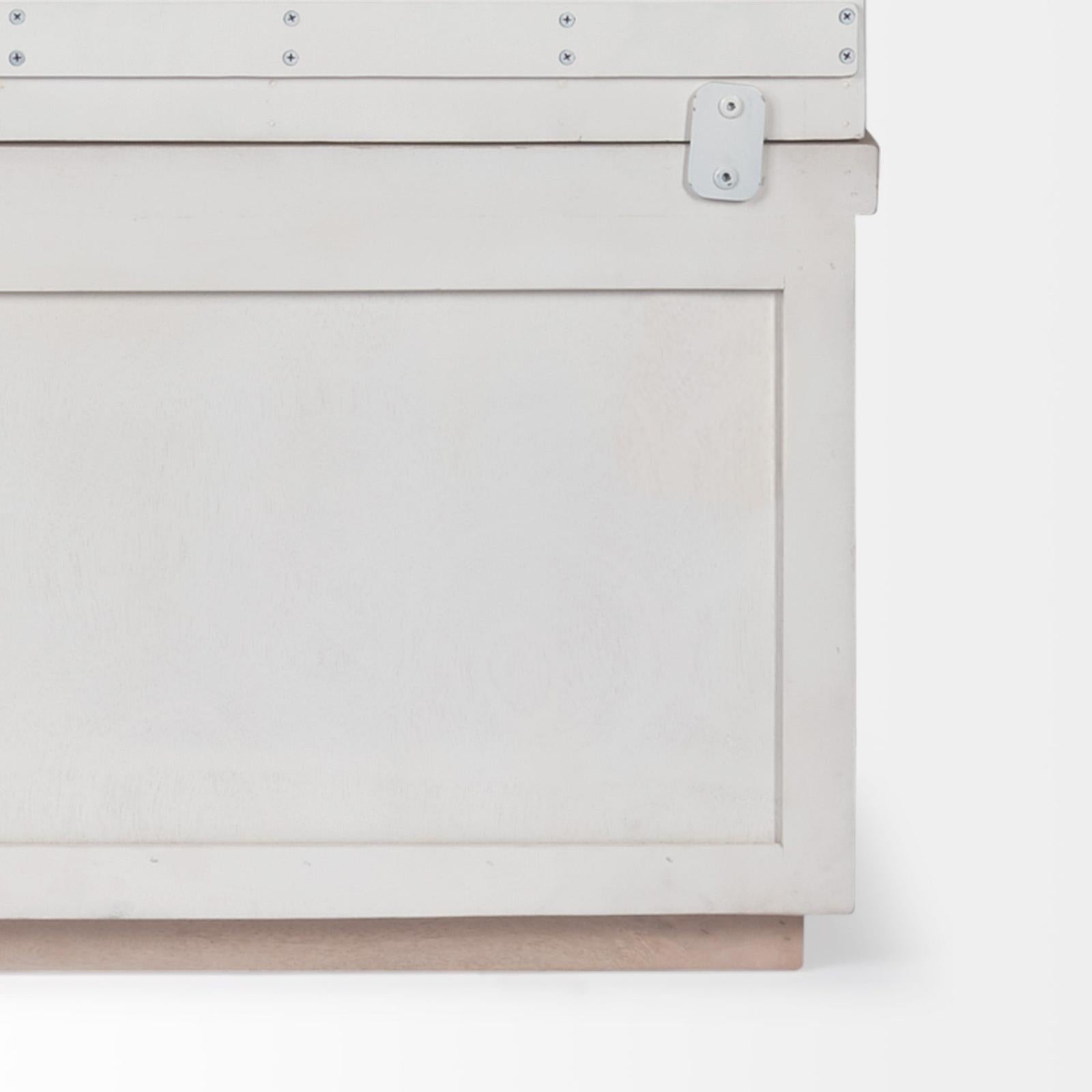 Mercana Fairview White And Brown Wood With Storage Hall Tree