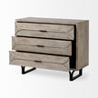 Mercana Giselle Fir Veneer 3 Drawer Accent Cabinet