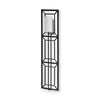 Mercana Noah Black Metal w/White Fabric Shade Rectangular Wall Sconce Clearance