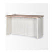 Mercana Fairview White and Brown Two-Tone Stain Solid Wood Kitchen Island