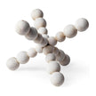 Mercana Carrollton Off-White Geometric Wood Ball Jack