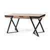 Mercana Steinbeck Light Brown Wooden Iron Frame Office Desk