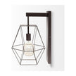 Mercana Cordova Gray Metal Hanging Bulb Caged Wall Sconce Clearance