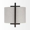 Mercana Smithe Black Toned Metal Cream Lampshade Wall Sconce Clearance