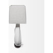 Mercana Celtica White Resin Ring-Shaped Base Table Lamp