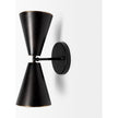 Mercana Eris Black Metal w/Gold Accent Double-Cone Wall Sconce Clearance