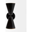 Mercana Eris Black Metal w/Gold Accent Double-Cone Wall Sconce Clearance